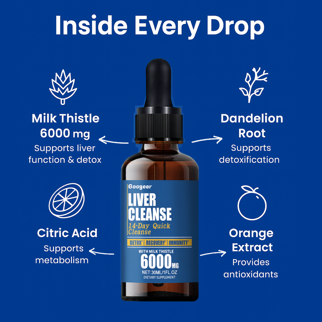 14-Day Liver Detox Drops – Milk Thistle 6000mg