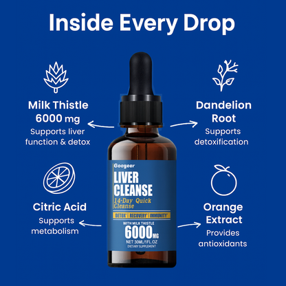 14-Day Liver Detox Drops – Milk Thistle 6000mg
